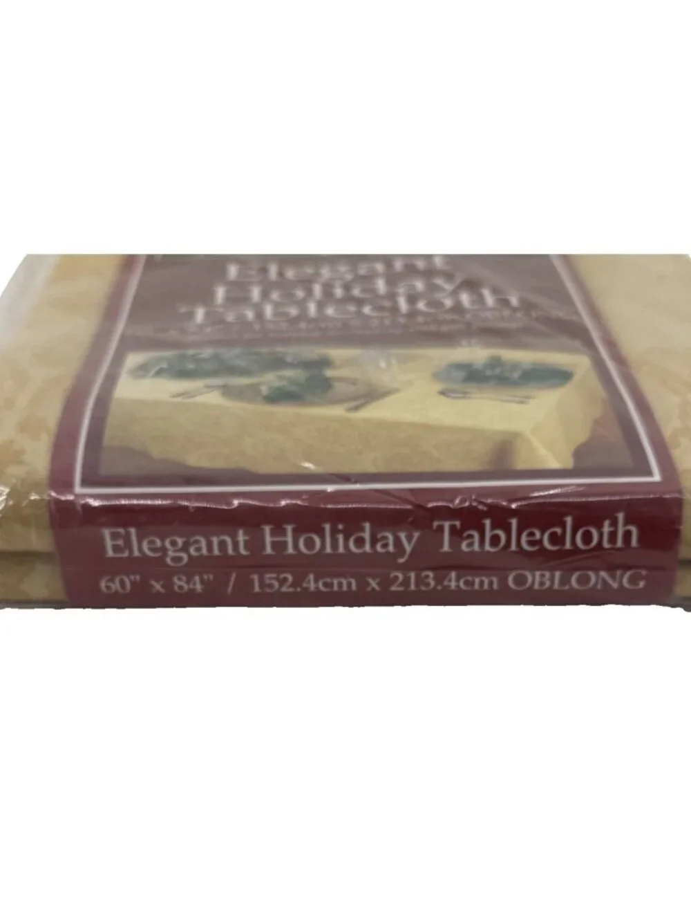 Holiday Time Elegant Gold Tablecloth 60